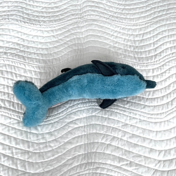 Vintage 1986 GUND Blue Bottle-Nosed Dolphin Plush Stuffed Toy - Picture 6 of 6